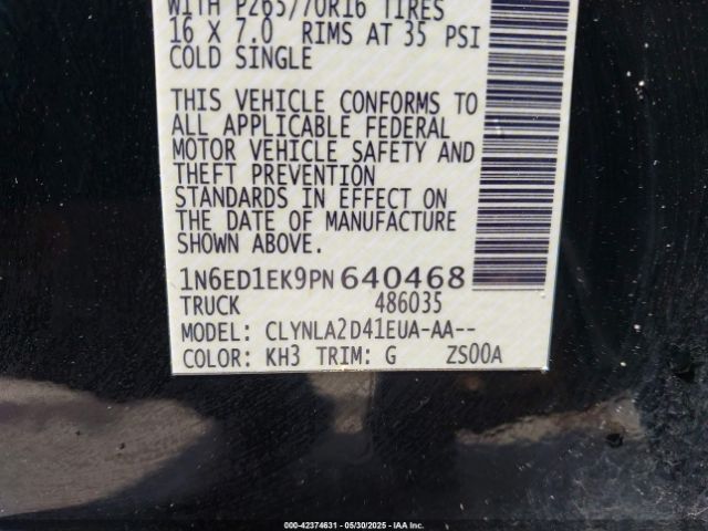 2023 NISSAN FRONTIER 1N6ED1EK9PN640468 Photo 8
