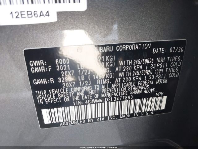 4S4WMALD3L3477880 Subaru 2020