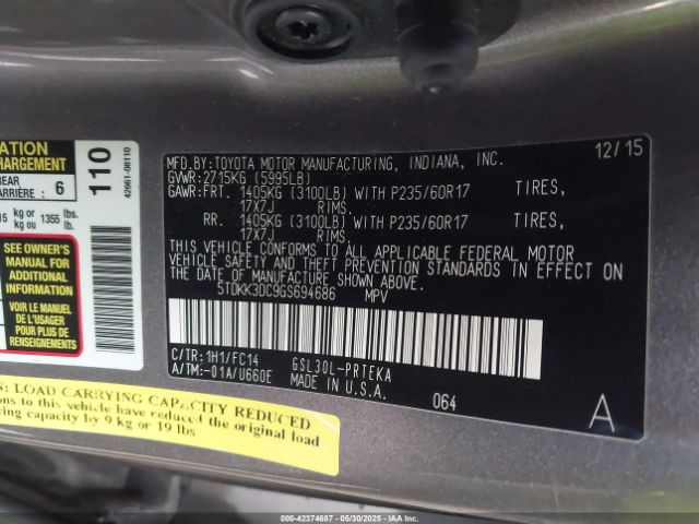 5TDKK3DC9GS694686 Toyota 2gr-fks