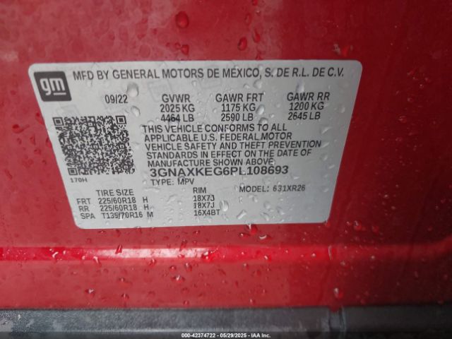 2023 CHEVROLET EQUINOX 3GNAXKEG6PL108693 Photo 8
