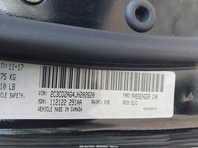 2C3CDZAG4JH202620 Dodge 2018