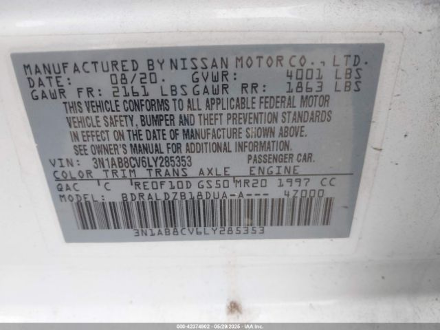 2020 NISSAN SENTRA 3N1AB8CV6LY285353 Photo 8