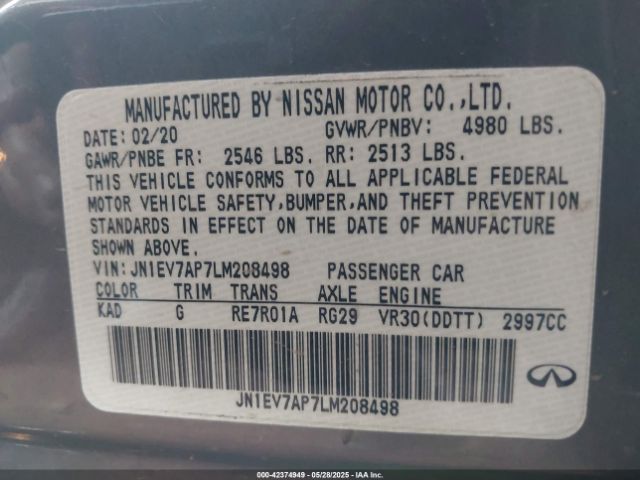 JN1EV7AP7LM208498 Infiniti 2020