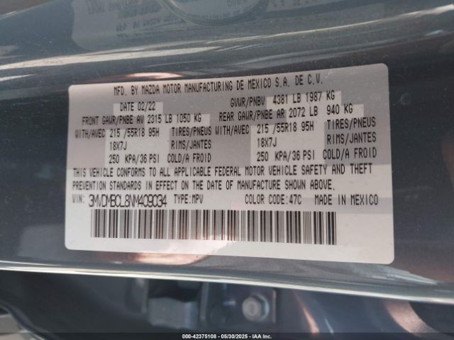 2022 MAZDA CX-30 3MVDMBCL8NM409034 Photo 8
