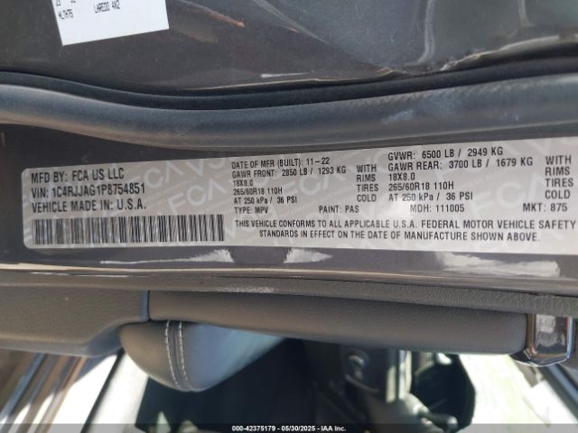 2023 JEEP GRAND CHEROKEE L 1C4RJJAG1P8754851 Photo 8