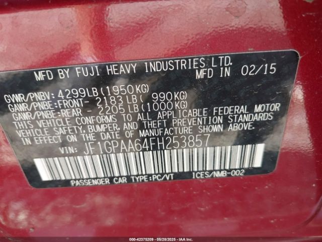 JF1GPAA64FH253857 Subaru 2.0l na