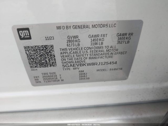 5GAEVBKW8RJ125454 Buick Enclave Premium Awd