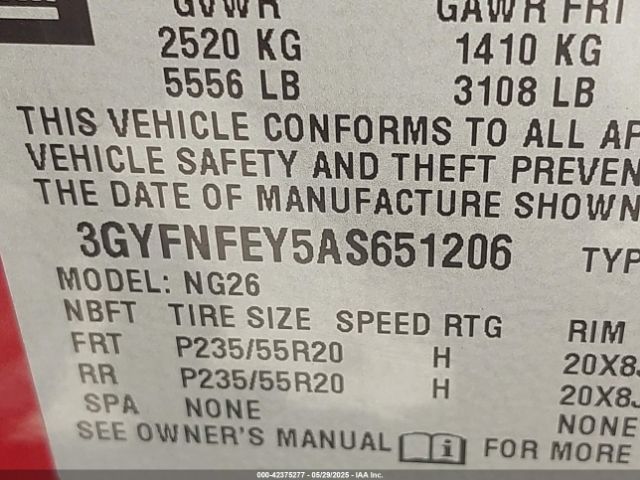 2010 CADILLAC SRX 3GYFNFEY5AS651206 Photo 8