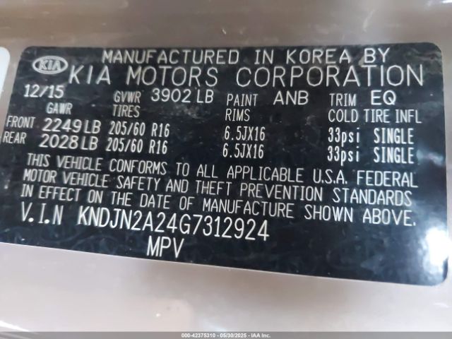 KNDJN2A24G7312924 KIA Soul