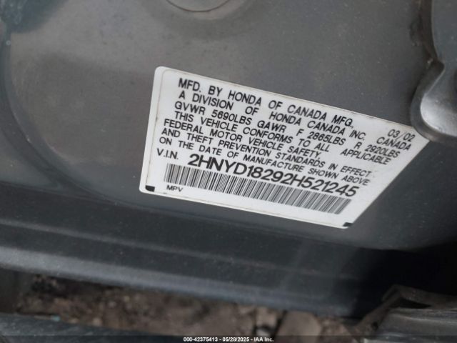 2002 ACURA MDX 2HNYD18292H521245 Photo 8