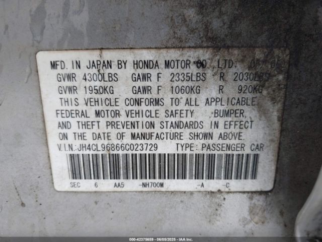 2006 ACURA TSX JH4CL96866C023729 Photo 8