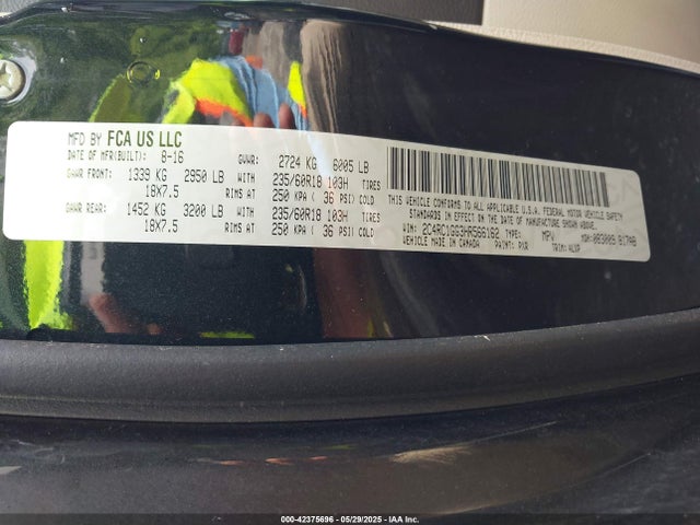 Chrysler Pacifica Limited 2017 2C4RC1GG3HR566162 Image 9
