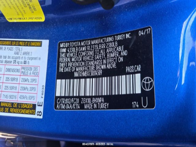 NMTKHMBX7JR014509 Toyota C-HR XLE
