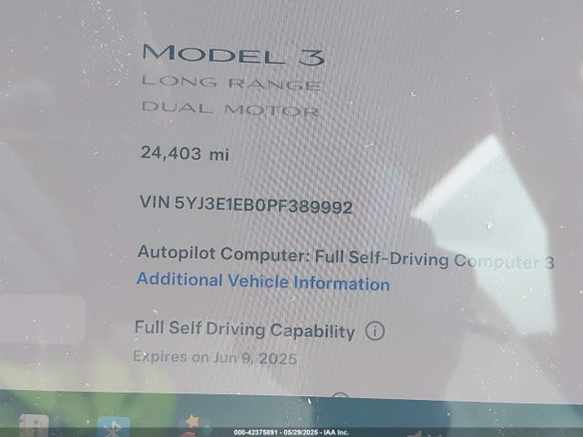 2023 TESLA MODEL 3 5YJ3E1EB0PF389992 Photo 6