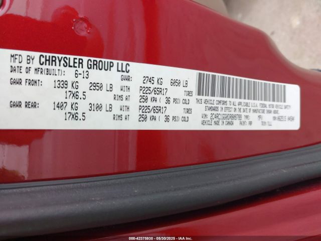 2013 CHRYSLER TOWN & COUNTRY 2C4RC1GG0DR809789 Photo 8