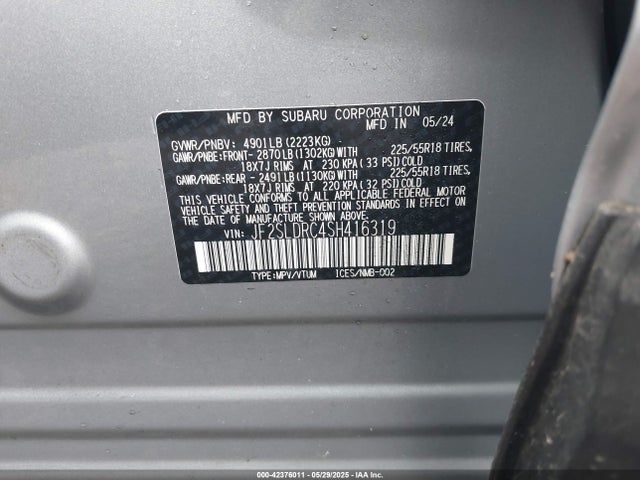 Subaru Forester Limited 2025 JF2SLDRC4SH416319 Image 9
