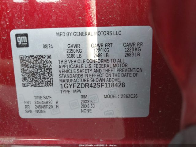 1GYFZDR42SF118428 Cadillac lsy