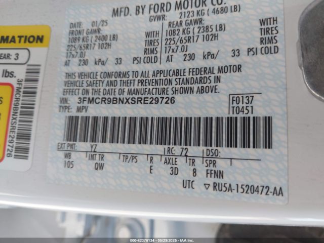 3FMCR9BNXSRE29726 Ford Bronco Sport Big Bend