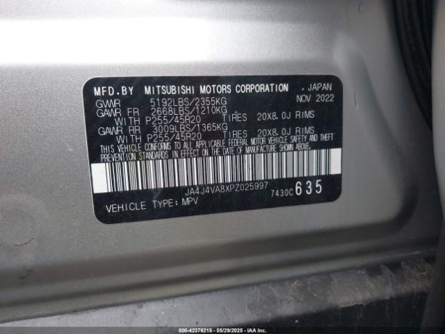 2023 MITSUBISHI OUTLANDER JA4J4VA8XPZ025997 Photo 8