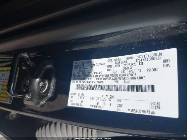 1FTEW1EG2GFD14000 Ford F-150 King Ranch