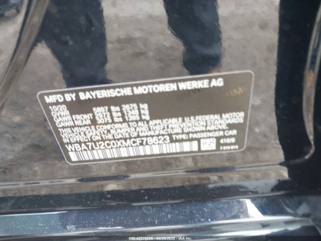 2021 BMW 750I WBA7U2C0XMCF78623 Photo 8