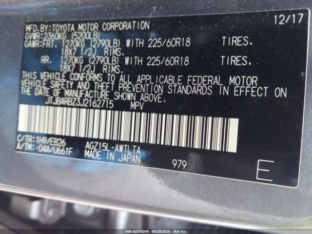 2018 LEXUS NX 300 JTJBARBZ3J2162715 Photo 8