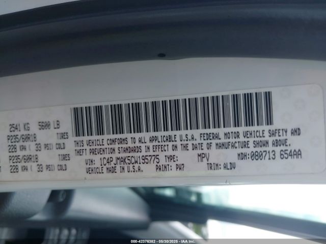 2012 JEEP LIBERTY 1C4PJMAK5CW195775 Photo 8