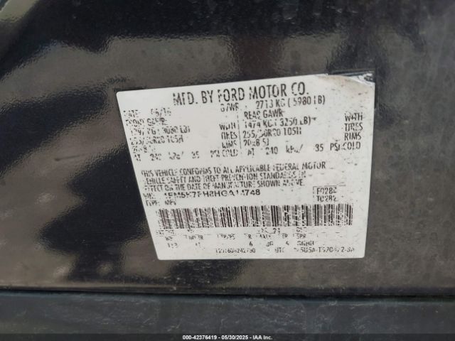 1FM5K7FH8HGA14748 Ford Explorer Limited