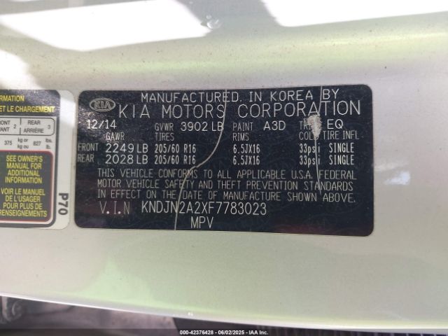 KNDJN2A2XF7783023 KIA Soul !