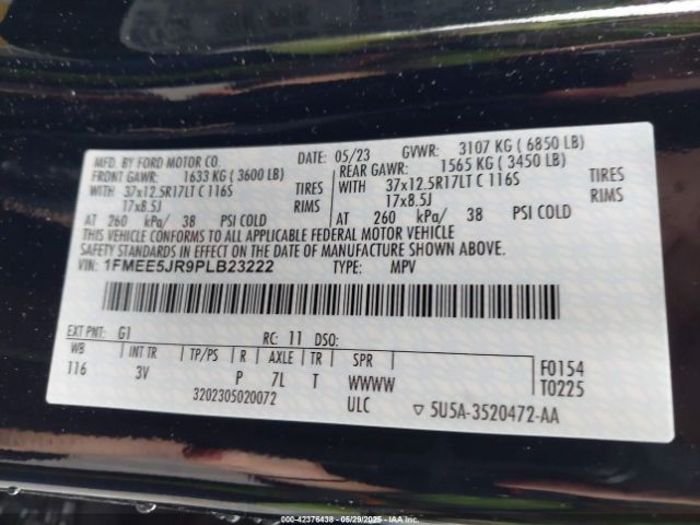 2023 FORD BRONCO 1FMEE5JR9PLB23222 Photo 8
