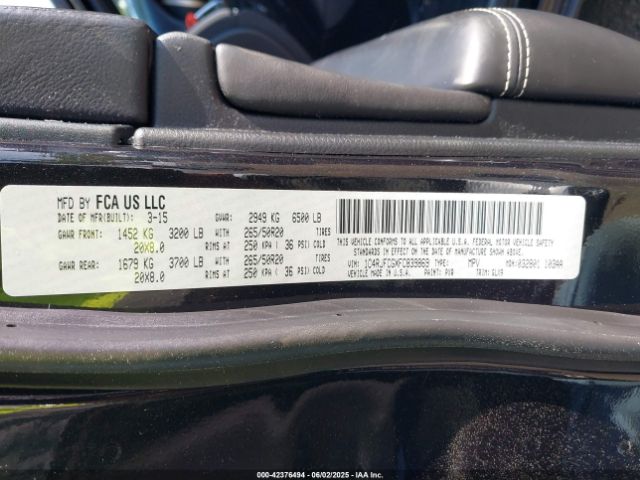 1C4RJFCGXFC839869 Jeep Grand Cherokee Overland