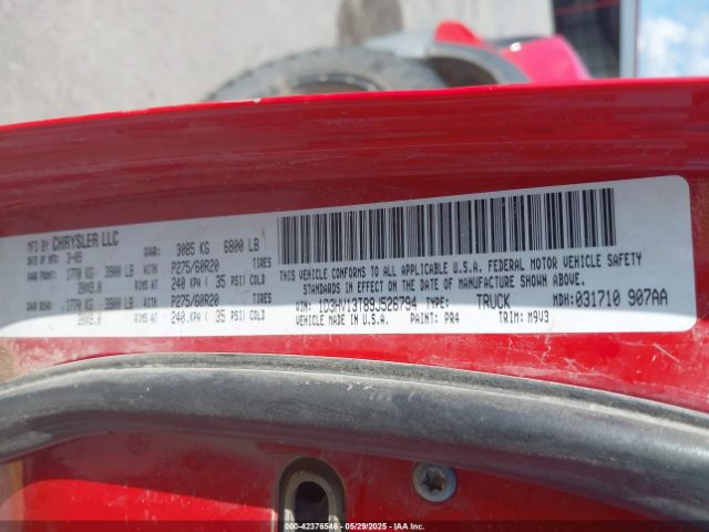 2009 DODGE RAM 1500 1D3HV13T89J526794 Photo 8