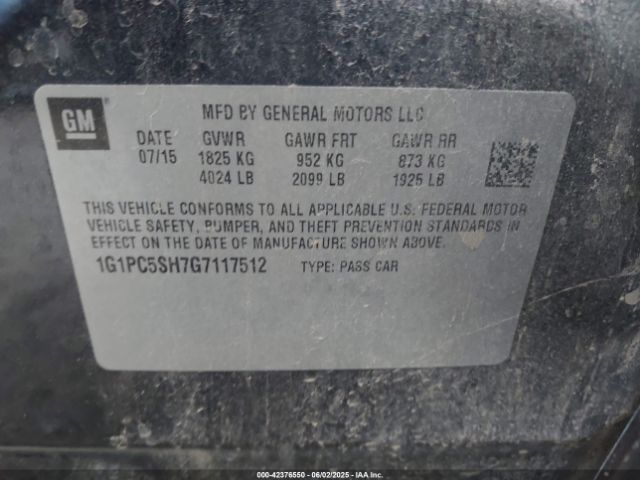 2016 CHEVROLET CRUZE LIMITED 1G1PC5SH7G7117512 Photo 8