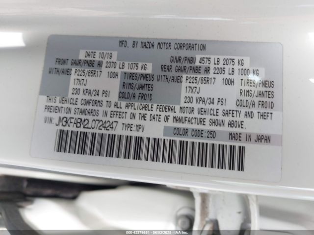 JM3KFABM2L0724247 Mazda CX-5 SPORT