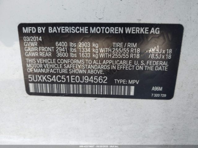 2014 BMW X5 5UXKS4C51E0J94562 Photo 8