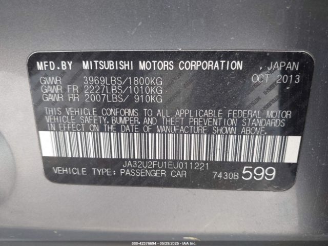 2014 MITSUBISHI LANCER JA32U2FU1EU011221 Photo 8