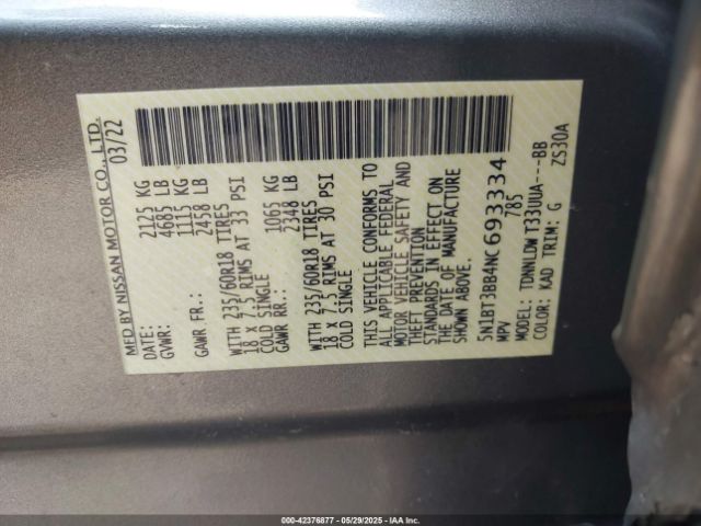 2022 NISSAN ROGUE 5N1BT3BB4NC693334 Photo 8