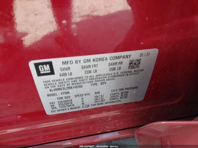 2021 BUICK ENCORE GX KL4MMESL2MB140260 Photo 8