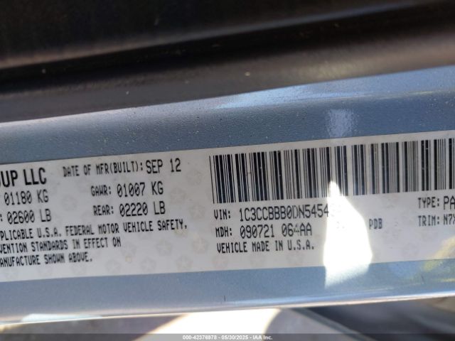 2013 CHRYSLER 200 1C3CCBBB0DN545434 Photo 8