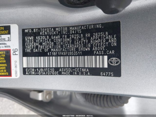 4T1BF1FK6FU953511 Toyota CAMRY LE