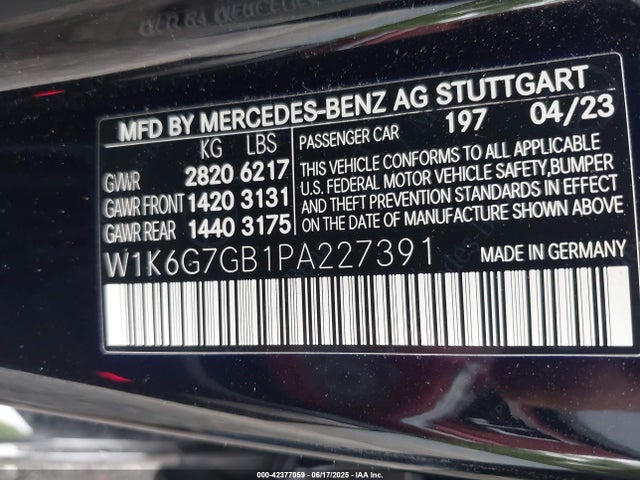W1K6G7GB1PA227391 Mercedes-Benz m176