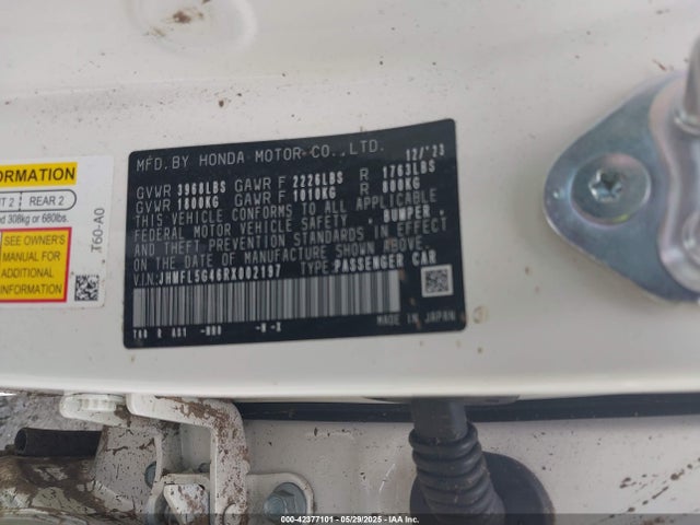 JHMFL5G46RX002197 Honda k20c1