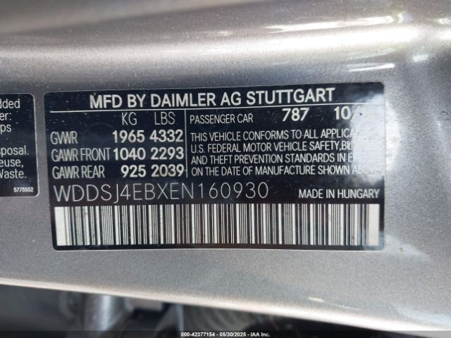 2014 MERCEDES-BENZ CLA 250 WDDSJ4EBXEN160930 Photo 8