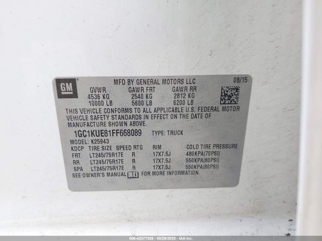 1GC1KUE81FF668089 Chevrolet Silverado 2500hd Wt