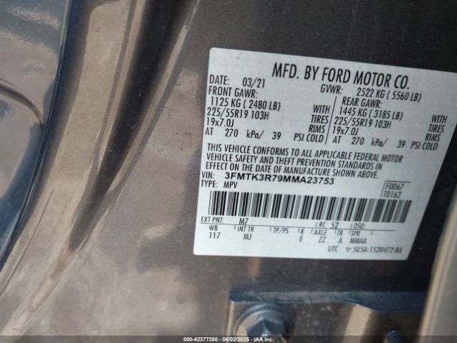 2021 FORD MUSTANG MACH-E 3FMTK3R79MMA23753 Photo 8