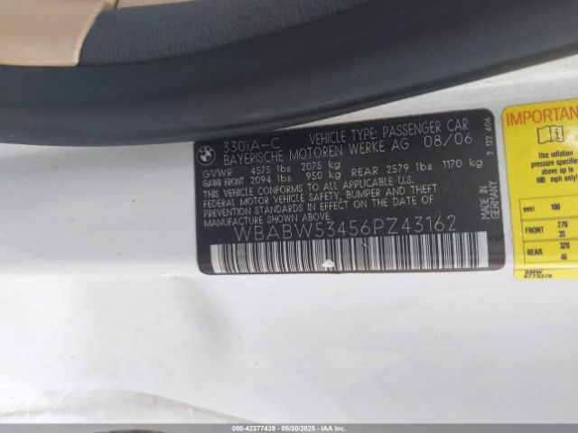 2006 BMW 330CI WBABW53456PZ43162 Photo 8