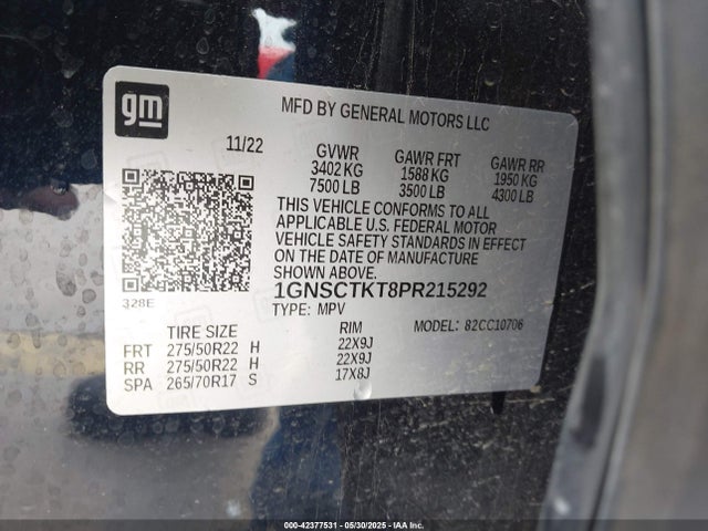 1GNSCTKT8PR215292 Chevrolet lm2