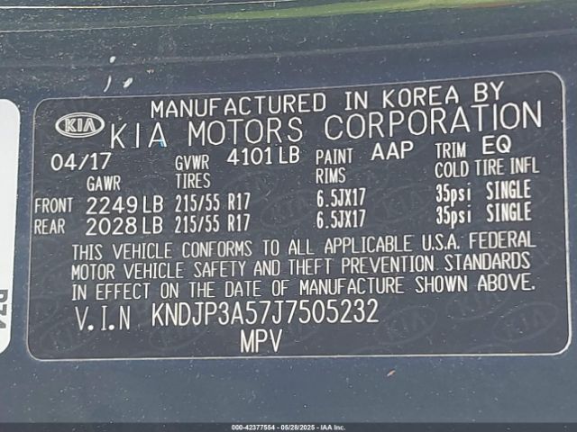 KNDJP3A57J7505232 KIA SOUL +