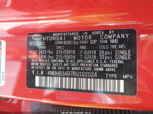 2024 HYUNDAI KONA KM8HB3AB7RU102024 Photo 8