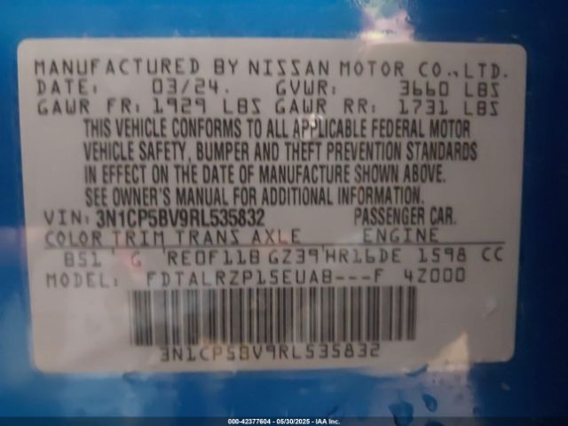 2024 NISSAN KICKS 3N1CP5BV9RL535832 Photo 8